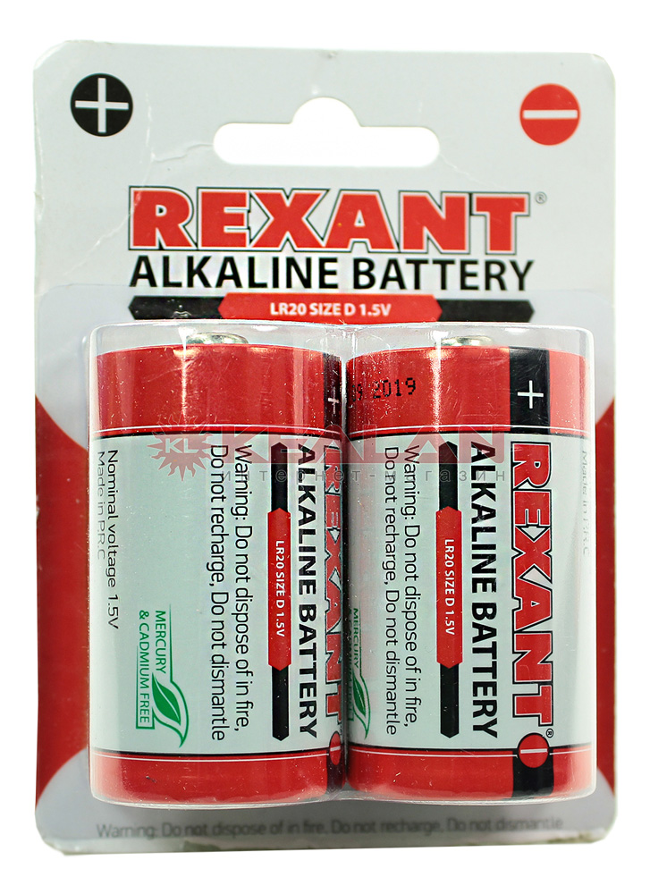 Алкалиновая батарейка тип D/LR20 "REXANT" 1, 5V 15200mAh в Комсомольске-на-Амуре