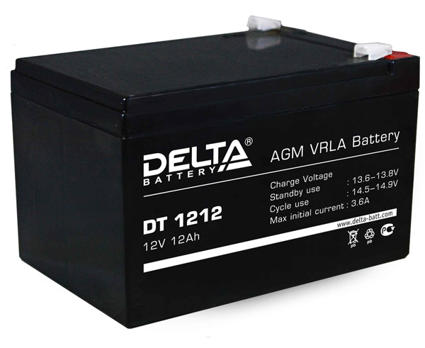 Аккумулятор Delta DT 1212 (12 А/ч 12 V) в Комсомольске-на-Амуре