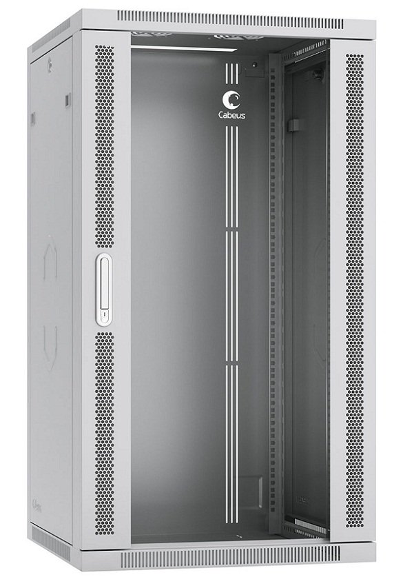 Cabeus SH-05F-22U60/60 Шкаф телекоммуникационный настенный 19" 22U 600x600x1082mm (ШхГхВ) дверь стек в Комсомольске-на-Амуре